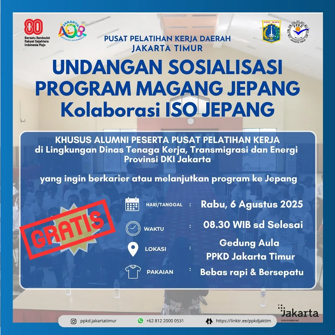 UNDANGAN SOSIALISASI PROGRAM MAGANG JEPANG – PPKD KABUPATEN KLATEN